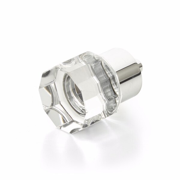 Schaub City Lights Round Multi Sided Glass Knob Polished Chrome Finish - 55-26