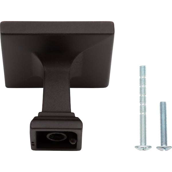 Designperfect 1-3/16 Overall Length Square Cabinet Knob, Brushed Oil Rubbed Bronze, 25PK - DPA25S54KORB