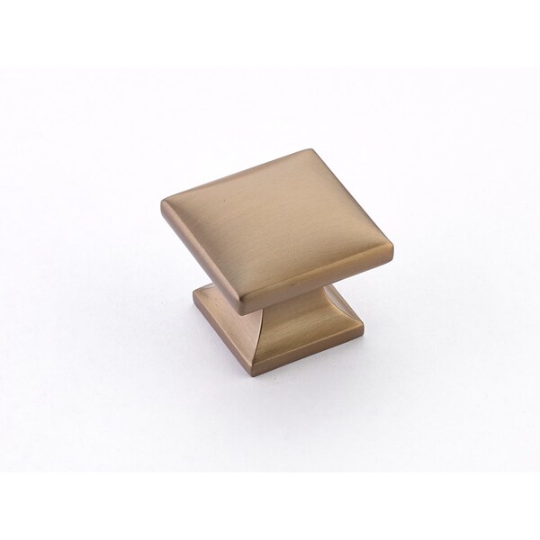 Schaub 1-3/8in Northport Square Cabinet Knob Brushed Bronze Finish - 219-BBZ