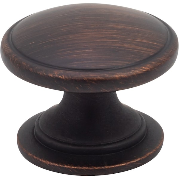 Designperfect 1-1/4 Diameter Round Cabinet Knob, Brushed Oil Rubbed Bronze, 10PK - DPA10R18KORB