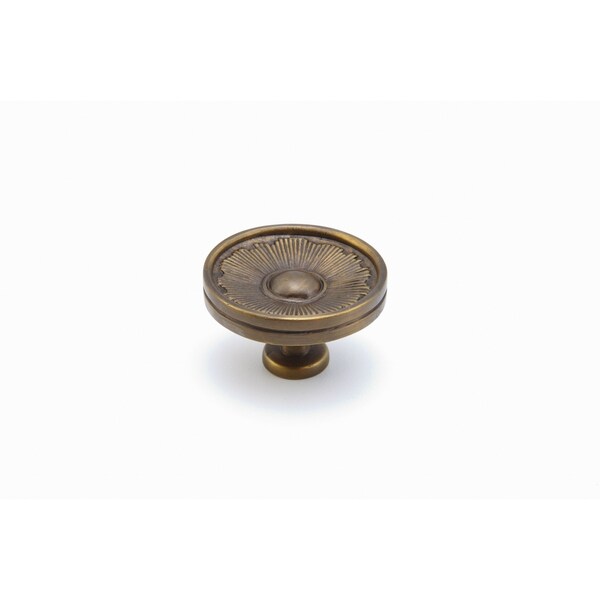 Schaub 1-3/8in Sunburst Cabinet Knob Estate Dover Finish - 972-ED