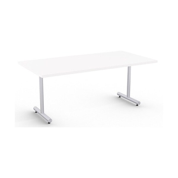 Special-T Table, Metallic Sand Base, 30inWx72inLx29inH, White - SCTKING3072SWH