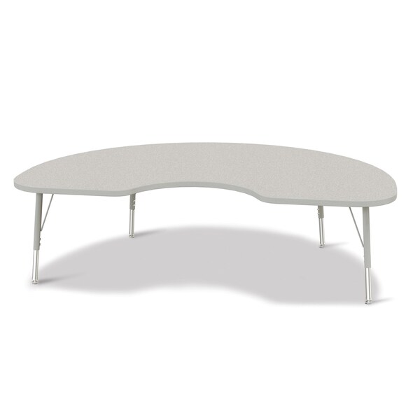 Jonti-Craft Berries Kidney Activity Table, 48 in. x 72 in., E-height, Freckled Gray/Gray/Gray - 6423JCE000