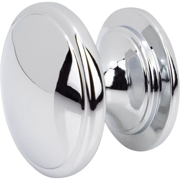Designperfect 1-1/4 Diameter Round Cabinet Knob, Polished Chrome, 10PK - DPA10R18KPC