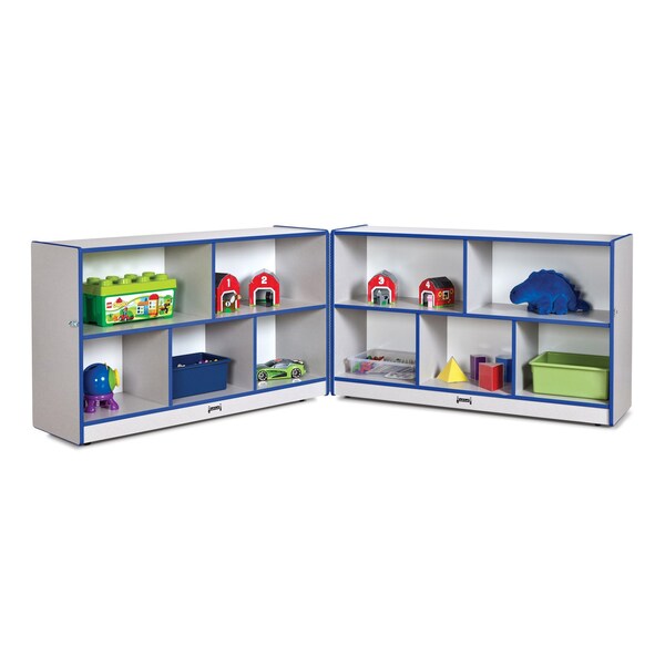 Jonti-Craft Rainbow Accents Low Mobile Fold-n-Lock, Blue - 0292JCWW003