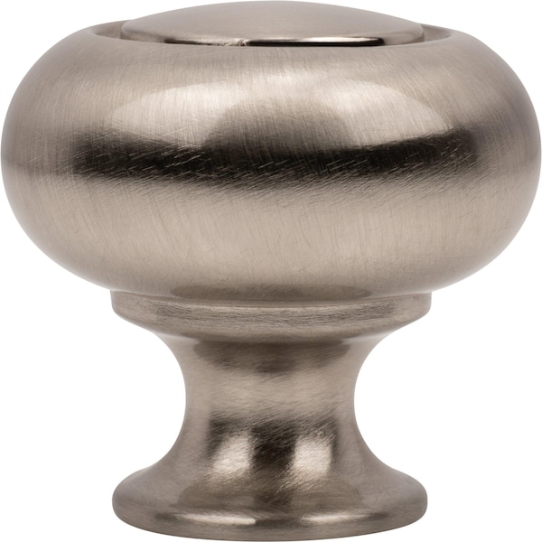 Designperfect 1-1/4 Diameter Round Cabinet Knob, Brushed Satin Nickel, 25PK - DPA25R31KSNB
