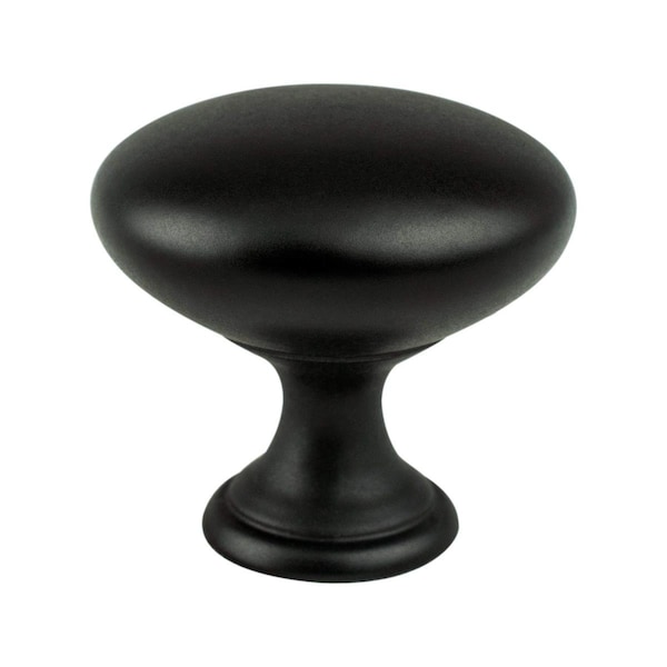 Berenson Traditional Advantage One Matte Black Round Knob - 9021-1055-P