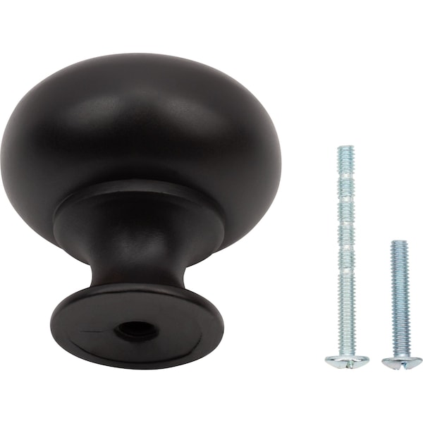 Designperfect 1-1/4 Diameter Round Cabinet Knob, Brushed Oil Rubbed Bronze, 10PK - DPA10R31KORB