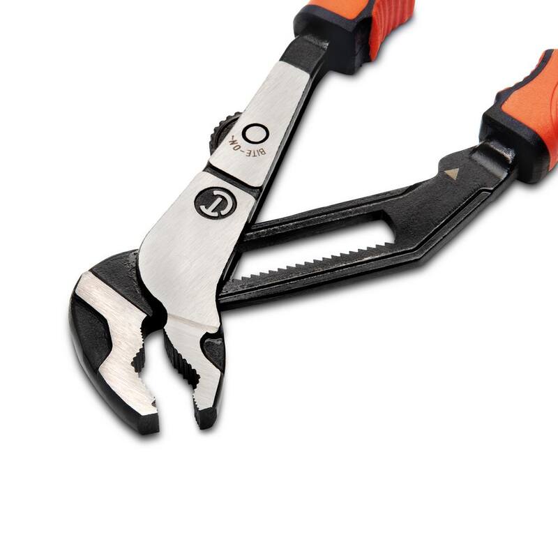 Crescent 8 pulgadas Z2 Auto-Bite V-Jaw Tongue & Groove Pliers con agarre de material dual - RTAB8CGR.