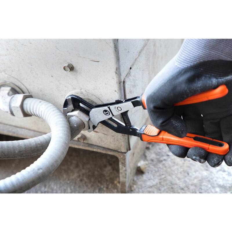 Crescent 8 pulgadas Z2 Auto-Bite V-Jaw Tongue & Groove Pliers con agarre de material dual - RTAB8CGR.