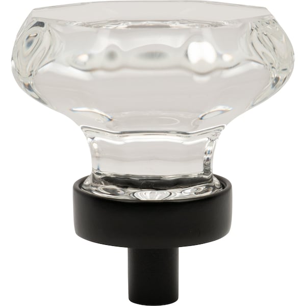 Designperfect 1-5/16 Diameter Round Cabinet Knob, Matte/Flat Black, 10PK - DPA10G23KBLK