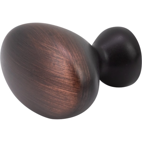 Designperfect 1-1/4 Overall Length Oval Cabinet Knob, Brushed Oil Rubbed Bronze, 25PK - DPA25B7KORB