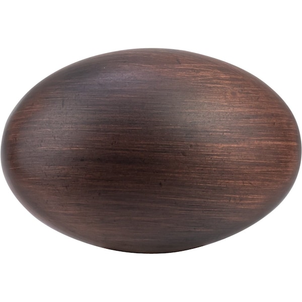 Designperfect 1-1/4 Overall Length Oval Cabinet Knob, Brushed Oil Rubbed Bronze, 25PK - DPA25B7KORB