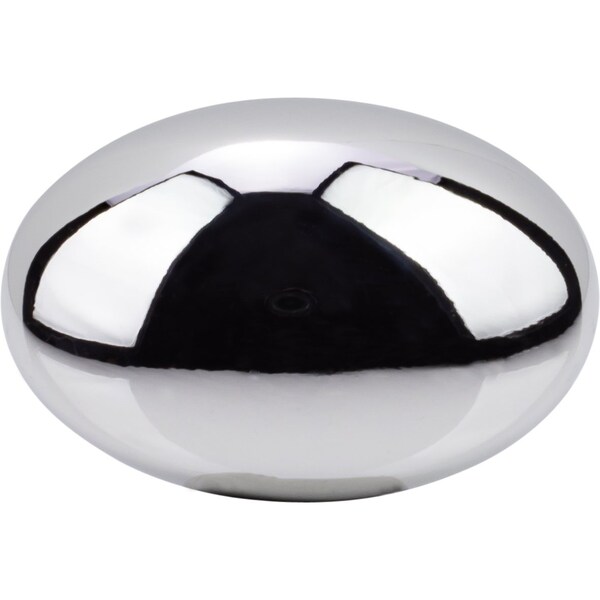 Designperfect 1-1/4 Overall Length Oval Cabinet Knob, Polished Chrome, 25PK - DPA25B7KPC