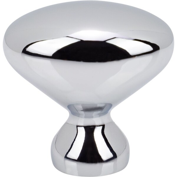 Designperfect 1-1/4 Overall Length Oval Cabinet Knob, Polished Chrome, 25PK - DPA25B7KPC