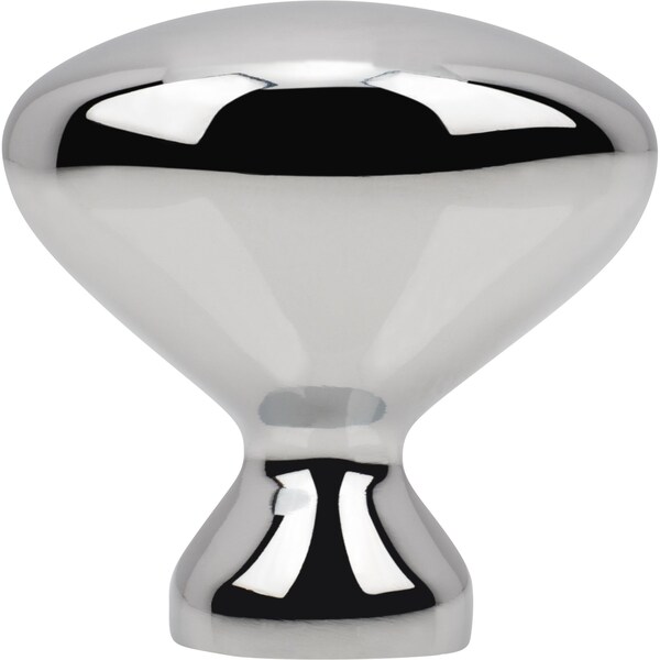 Designperfect 1-1/4 Overall Length Oval Cabinet Knob, Polished Chrome, 25PK - DPA25B7KPC
