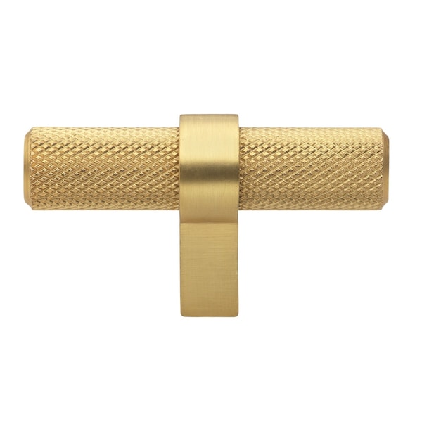 Gliderite Hardware 2-1/4 in. Knurled Steel Cabinet T-Bar Knob - 8002-T-BG, 5PK - 8002-T-BG-5