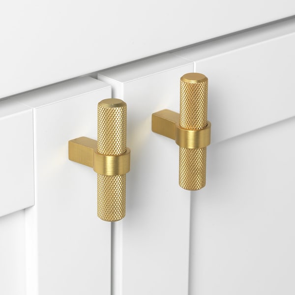 Gliderite Hardware 2-1/4 in. Knurled Steel Cabinet T-Bar Knob - 8002-T-BG, 5PK - 8002-T-BG-5