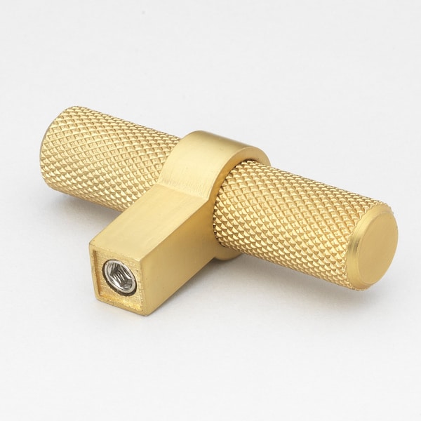 Gliderite Hardware 2-1/4 in. Knurled Steel Cabinet T-Bar Knob - 8002-T-BG, 5PK - 8002-T-BG-5
