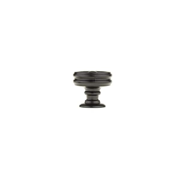 Richelieu 1 3/8 in (35 mm) Black Contemporary Metal Cabinet Knob - BP872535900