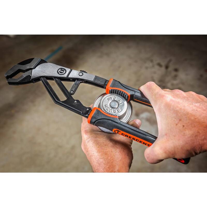 Llave ajustable con agarre de dos materiales de 8 pulgadas, tipo V, para lengua y ranura, con mordazas de ajuste rápido - RTAB8CG