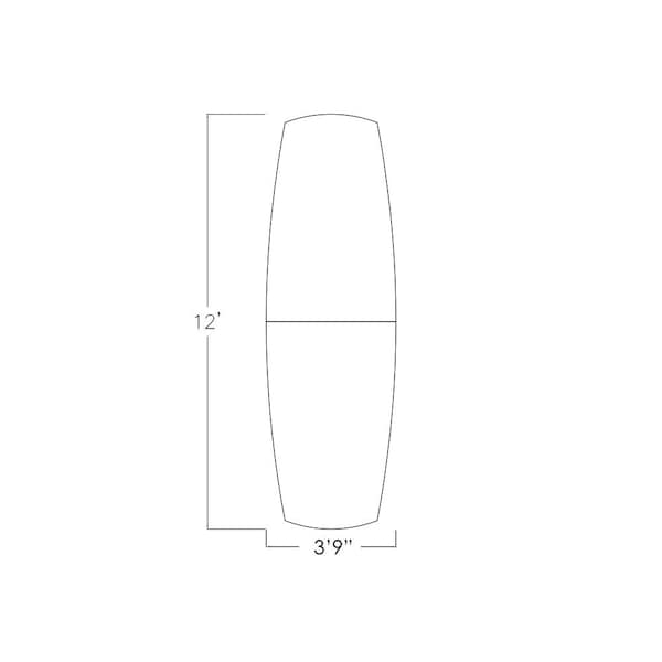 Skutchi Designs Arc Boat 45 in W, 144 in L, White - HAR-ABOT-48X144-DOU.BK-W960-EBLK