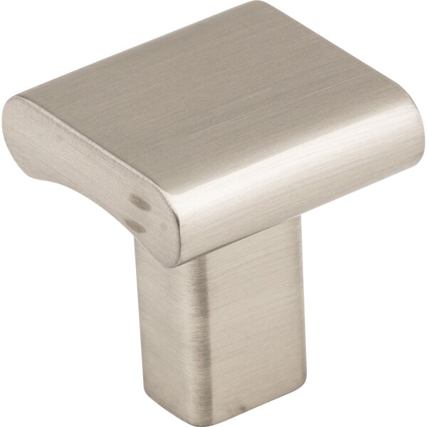 Elements By Hardware Resources 1" Overall Length Satin Nickel Square Park Cabinet Knob - 183SN