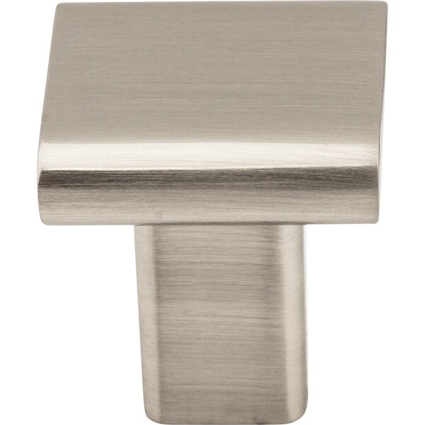 Elements By Hardware Resources 1" Overall Length Satin Nickel Square Park Cabinet Knob - 183SN