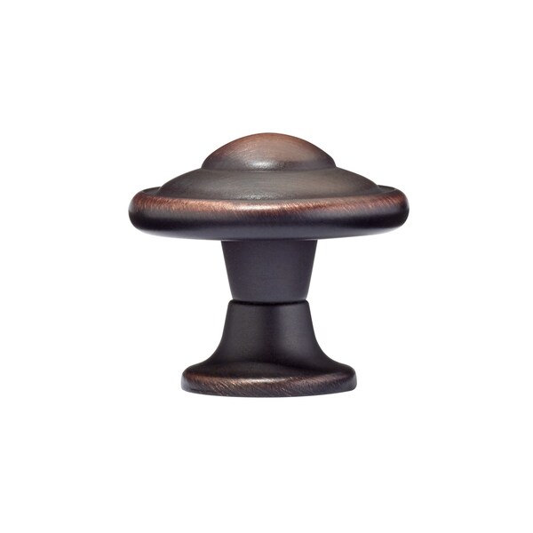 Richelieu 1 7/32 in (31 mm) Brushed Oil-Rubbed Bronze Traditional Cabinet Knob - BP757BORB