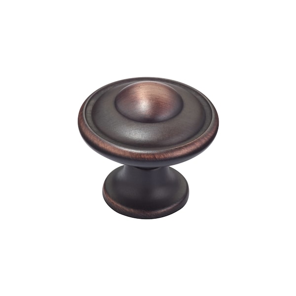 Richelieu 1 7/32 in (31 mm) Brushed Oil-Rubbed Bronze Traditional Cabinet Knob - BP757BORB