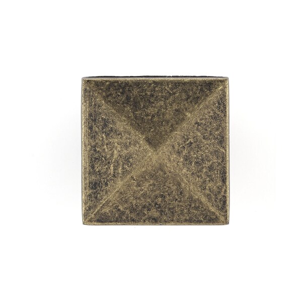 Richelieu 1 1/4 in. X 1 1/4 in. (32 mm x 32 mm) Burnished Brass Traditional Metal Cabinet Knob - BP53082BB
