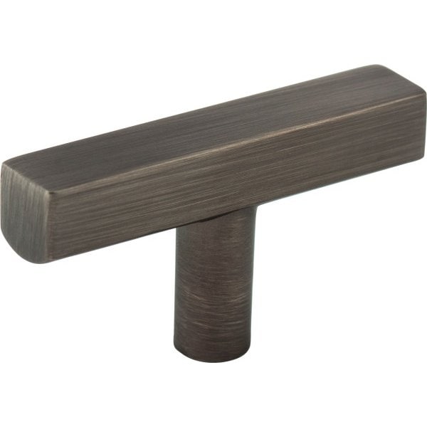 Jeffrey Alexander 2-1/4" Brushed Pewter Dominique Cabinet "T" Knob - 845TL-BNBDL
