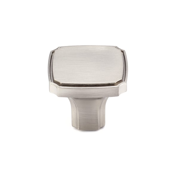 Richelieu 1 3/8 in (35 mm) x 1 3/8 in (35 mm) Brushed Nickel Transitional Cabinet Knob - BP77035195