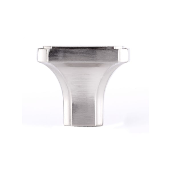 Richelieu 1 3/8 in (35 mm) x 1 3/8 in (35 mm) Brushed Nickel Transitional Cabinet Knob - BP77035195