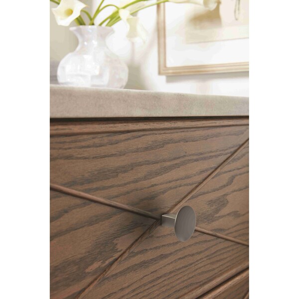 Amerock Riva 1-1/4 in 32 mm Diameter Satin Nickel Cabinet Knob - BP55362G10