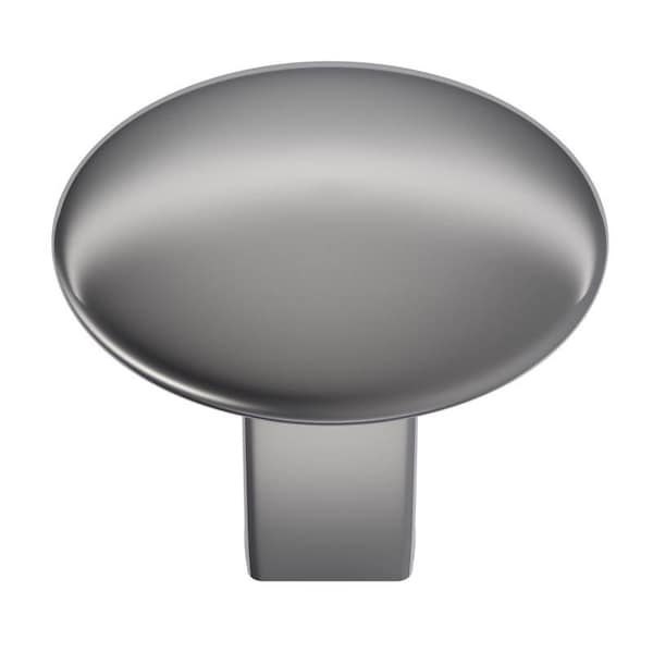 Amerock Amerock Riva Contemporary Oval Cabinet Knob 1-1/4 in. D 1-1/16 in. Polished Chrome 1 pk - BP5536226