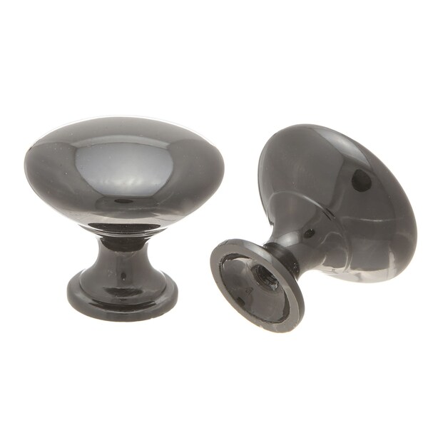 Pride Industrial 1-1/16in Diecast Mushroom Cabinet Knob Black Nickel Finish - K910BN