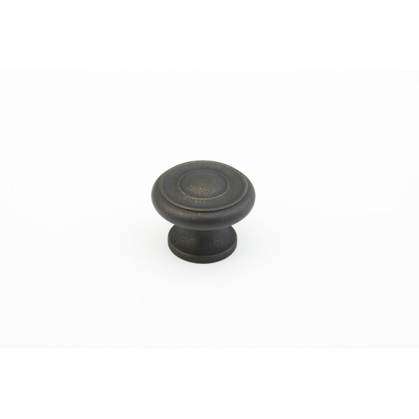 Schaub 1-1/2in Colonial Cabinet Knob Distressed Bronze Finish - 704-DBZ
