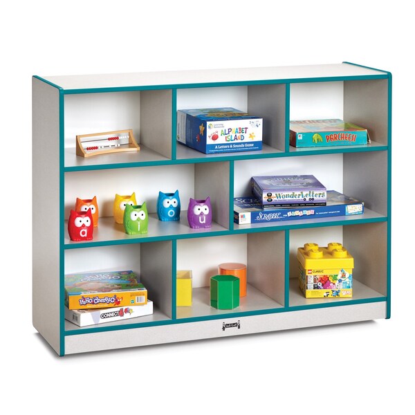 Jonti-Craft Rainbow Accents Super-Sized Single Mobile Storage Unit, Teal - 2691JCWW005