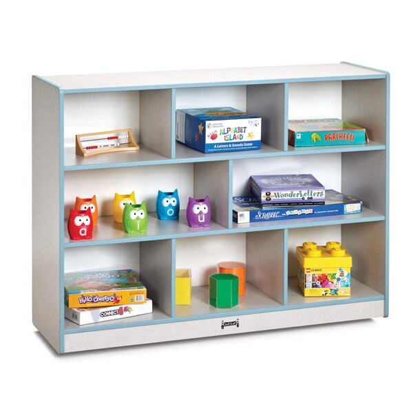 Jonti-Craft Rainbow Accents Super-Sized Single Mobile Storage Unit, Coastal Blue - 2691JCWW131
