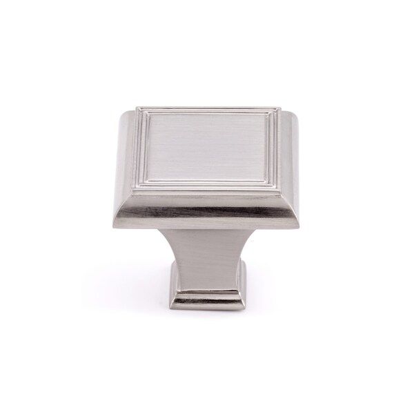 Richelieu 1 3/8 in. X 1 3/8 in. (35 mm x 35 mm) Brushed Nickel Traditional Metal Cabinet Knob - BP77535195
