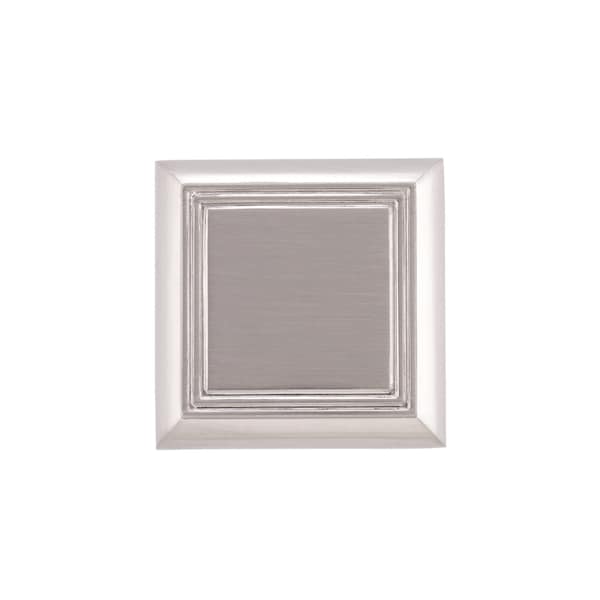 Richelieu 1 3/8 in. X 1 3/8 in. (35 mm x 35 mm) Brushed Nickel Traditional Metal Cabinet Knob - BP77535195