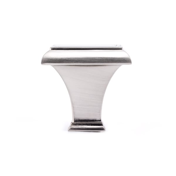 Richelieu 1 3/8 in. X 1 3/8 in. (35 mm x 35 mm) Brushed Nickel Traditional Metal Cabinet Knob - BP77535195