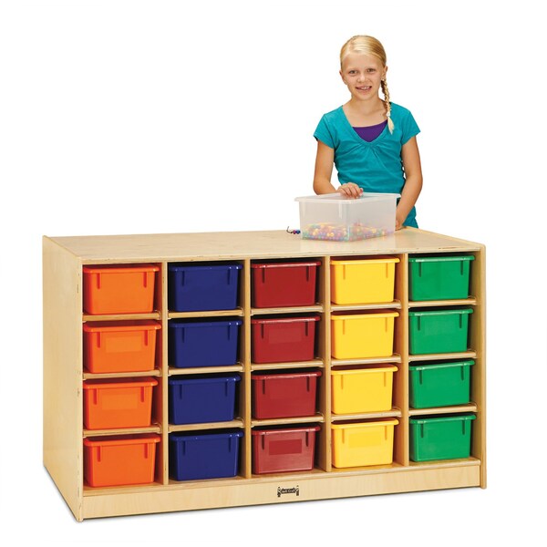 Jonti-Craft Double-Sided Island-40 Cubbie-Tray, with Colored Trays - 4425JC