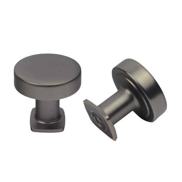 Pride Industrial 1-1/4in Diameter Manhattan Cabinet Knob Dark Pewter Finish - K1218DP