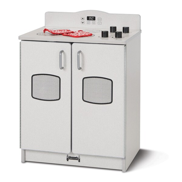Jonti-Craft Rainbow Accents Culinary Creations Kitchen Stove, Gray - 2409JCWW000