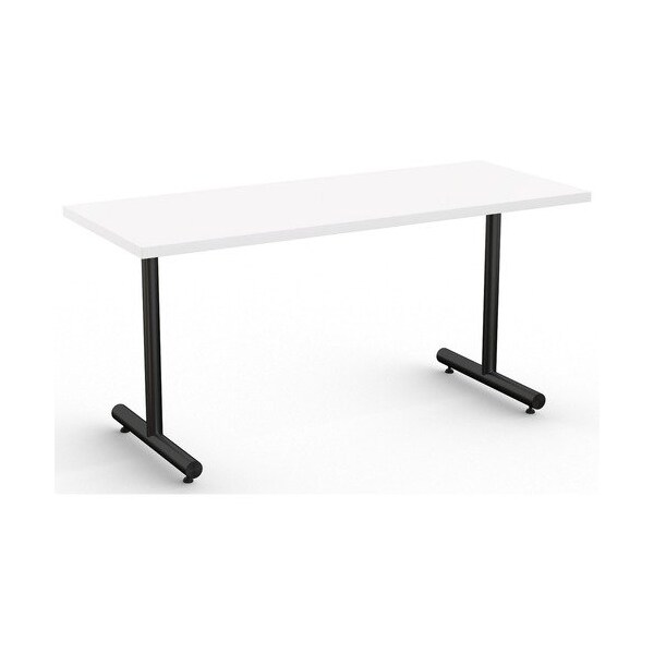 Special-T Table, Black Base, 24inWx60inLx29inH, White - SCTKING2460BWH