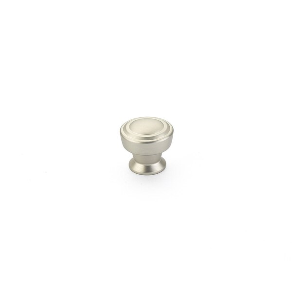 Schaub 1-1/4in Menlo Park Round Cabinet Knob Satin Nickel Finish - 533-15