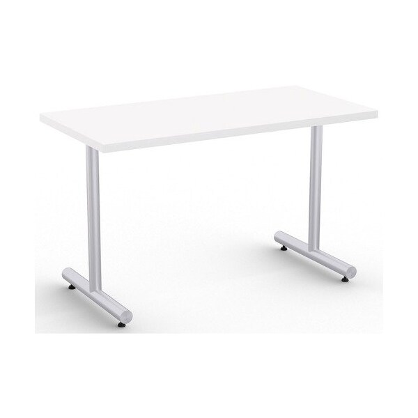 Special-T Table, Metallic Sand Base, 24inWx48inLx29inH, White - SCTKING2448SWH