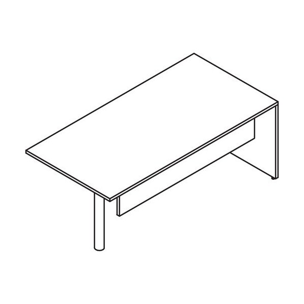 Groupe Lacasse Table, w/ Modesty Panel, 72inWx36inDx29inH, Sahara - LAS31NRTM3672R